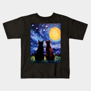 van Gogh's Cats Artwork Kids T-Shirt